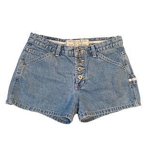 Guess Jeans Vintage Carpenter Mom Shorts Distressed